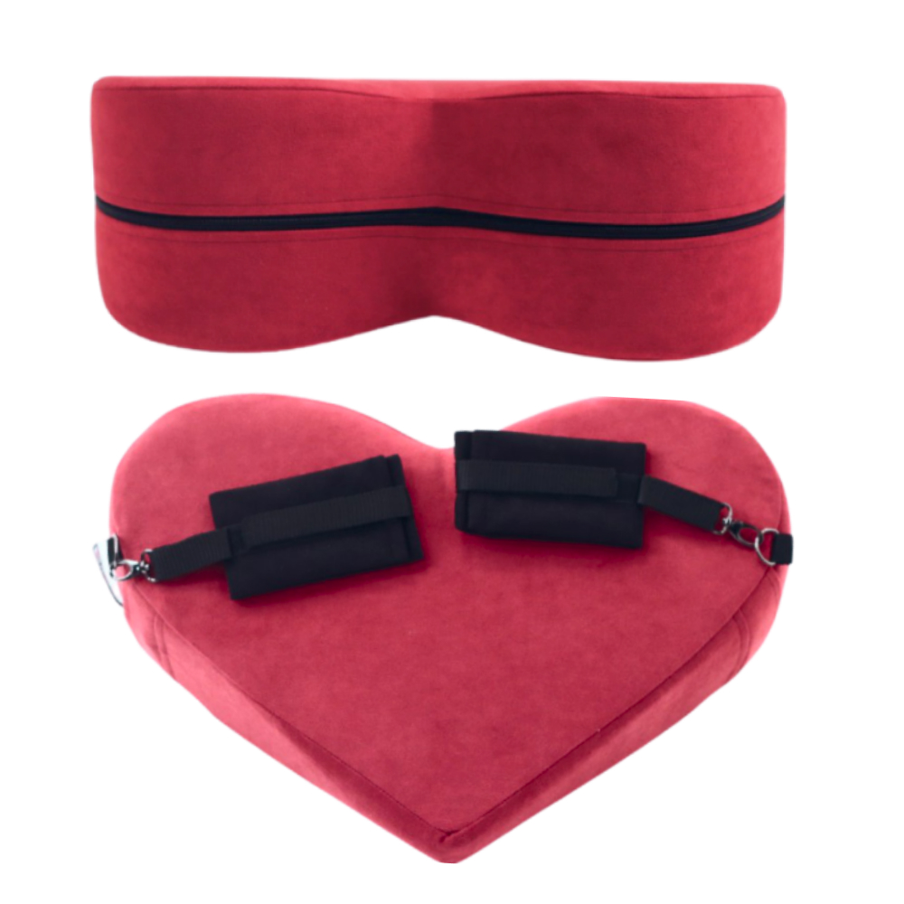 Подушка для любви в виде сердца с наручниками SABINA fix (коллекция НЕМИШКИ)